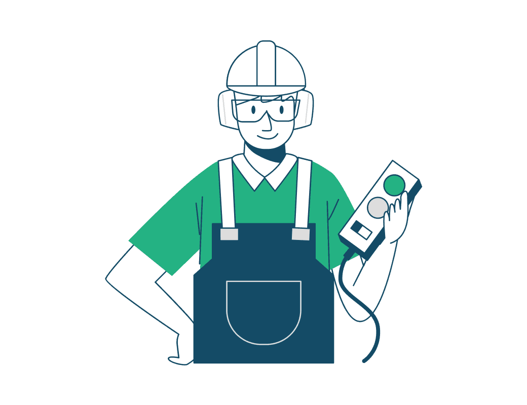 Illustration d'un homme de chantier